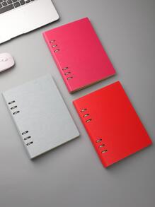 1 cái Sổ tay rời đơn giản màu trơn - Màu Hồng Tươi - Xem 9