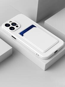 Apple Solid Phone Case With Card Slot Compatible With IPhone 15/15Pro/15Plus/15Promax