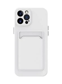 Apple Solid Phone Case With Card Slot Compatible With IPhone 15/15Pro/15Plus/15Promax