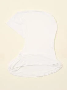 1pc Women's Solid Color Head Wrap Cap Under Scarf Bonnet Hijab Suitable For Daily Leisure Breathable Under Cap - White - View 4