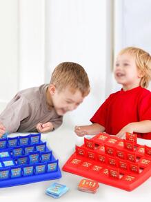 1套兒童桌面遊戲猜猜誰邏輯推理拼圖親子互動玩具（隨機發貨） - 彩色 - 查看 1