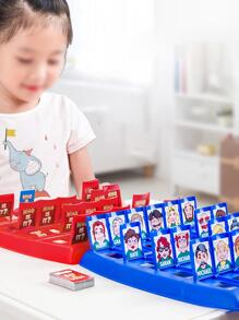 1套兒童桌面遊戲猜猜誰邏輯推理拼圖親子互動玩具（隨機發貨） - 彩色 - 查看 7