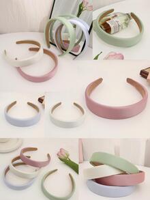 素色極簡寬髮箍 - 彩色 - 查看 2