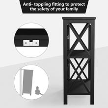 Costway 3-Tier Bookshelf Wooden Open Storage Bookcase for Home Office