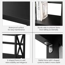 Costway 3-Tier Bookshelf Wooden Open Storage Bookcase for Home Office