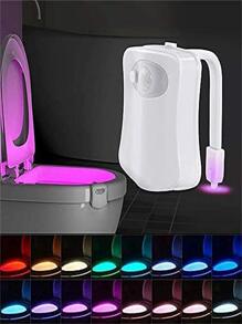 8 hoặc 16 Màu Cảm Biến Chuyển Động Của Con Người Đèn LED Vệ Sinh Nhà Tắm Closestool Đèn Ngủ Trang Trí Nhà Cửa - Nhiều màu - Xem 1