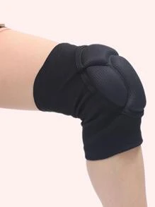 1pair Black Sports Knee Pads Gym Accessories Knee Support - Black - View 5