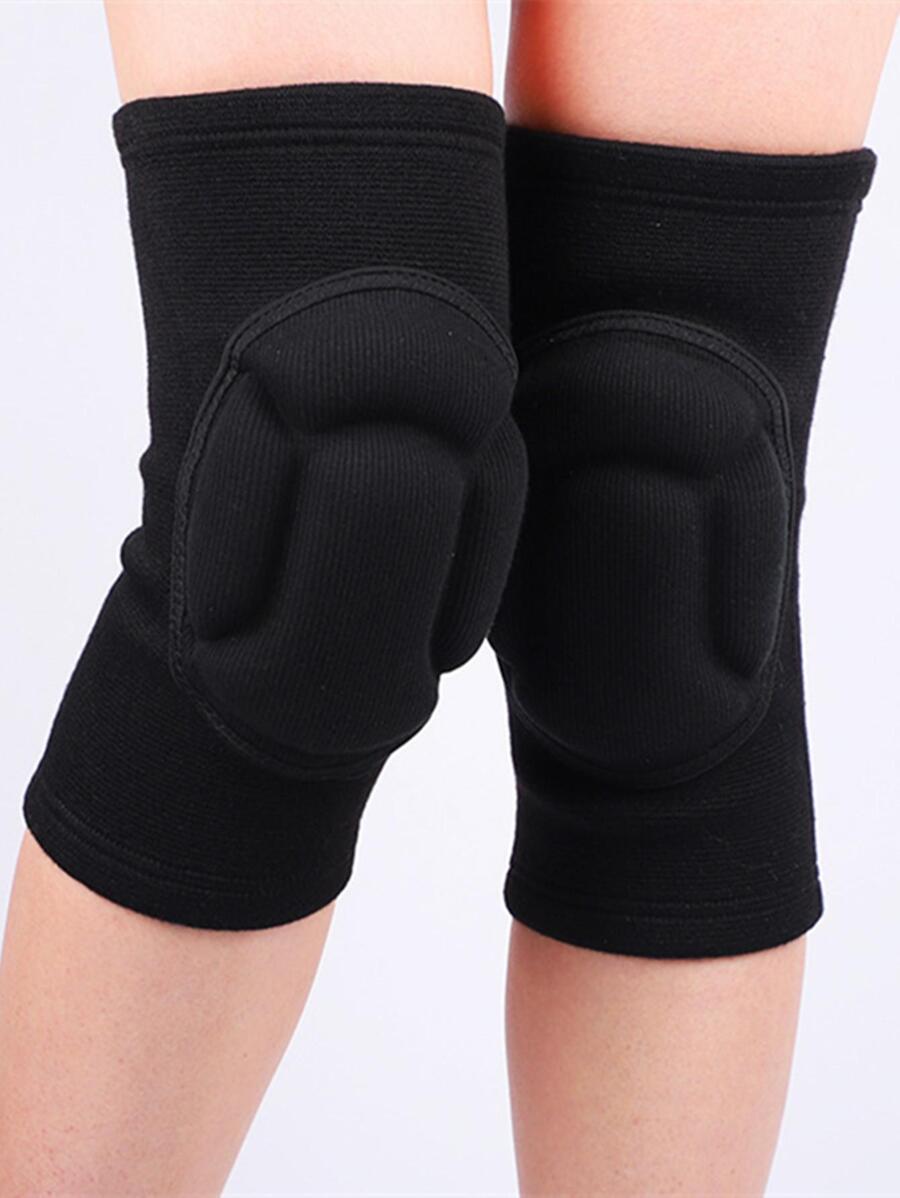 1pair Black Sports Knee Pads Gym Accessories Knee Support - Black - View 1