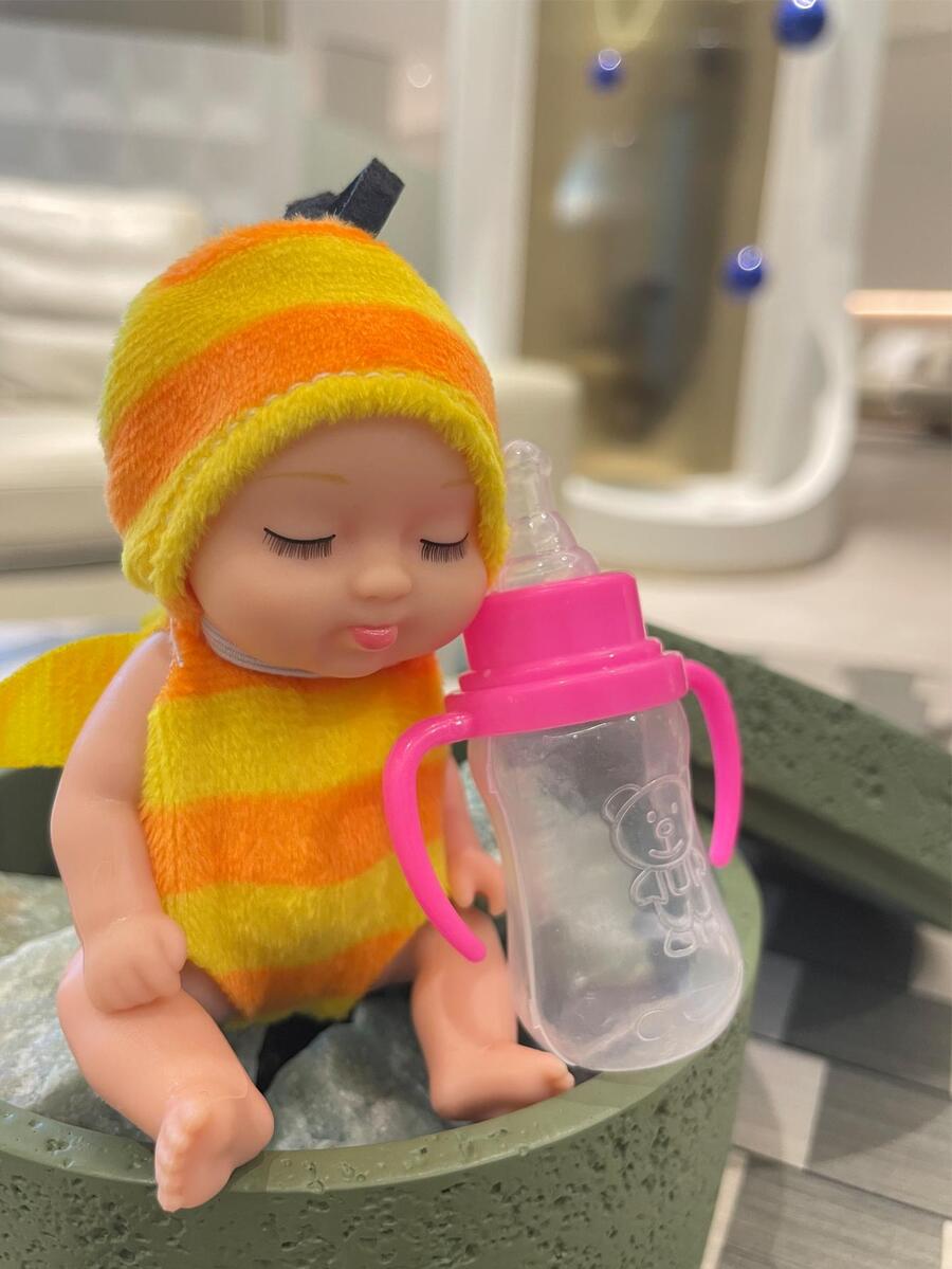Regalo De Fiesta Infantil Linda Muñeca De Abeja Pequeña, Articulaciones Móviles Y Ropa Extraíble, Muy Adorable - Amarillo - Ver 1