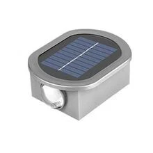 1入組ABS太陽能燈籠,現代銀防水掛壁式戶外太陽能燈適用於花園