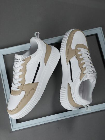 Hombres de color combinado con cordón delantero Zapatillas de skate , deportivo Zapatillas deportivas