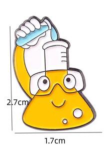 5pcs Cute Alloys Chemistry Element Brooches, Accessory For Backpacks And Clothes - Set - View 5