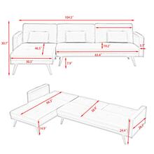 Modern Simple Variable Bed Sofa Living Room Folding Sofa - 寶藍色 - 查看 3