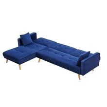 Modern Simple Variable Bed Sofa Living Room Folding Sofa - 寶藍色 - 查看 6