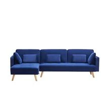 Modern Simple Variable Bed Sofa Living Room Folding Sofa - 寶藍色 - 查看 4