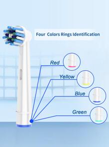 8pcs/set Clean Brush Heads Compatible with Oral B Electric Toothbrush - White - View 5