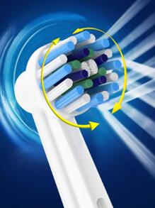 8pcs/set Clean Brush Heads Compatible with Oral B Electric Toothbrush - White - View 7