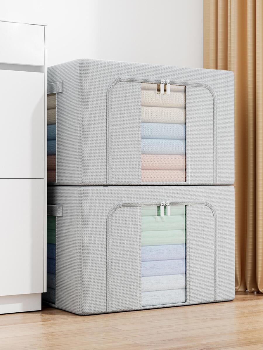 1PC Hộp đựng quần áo màu xám, Hộp đựng chăn, Hộp đựng đồ chơi dung tích lớn, Hộp đựng đồ trang trí có thể gập lại Trang trí lễ hội Trang trí phòng Trang trí nhà Trang trí phòng ngủ Trang trí phòng ngủ, Hộp đựng đồ, Hộp đựng đồ, Lưu trữ tại nhà, Áo phông trắng nữ, Quần đen nữ, Quần áo mùa đông cho nữ, Váy, Quần áo mùa đông cho nữ, Váy cho phụ nữ thanh lịch, Áo sơ mi trắng cho nữ, Tay dài, Bộ đồ liền quần màu trắng cho nữ, Váy mùa xuân cho nữ, Trang phục mùa xuân cho nữ, Mùa xuân, Quần áo mùa xuân, Tối giản, Áo mùa hè - Xám - Xem 1