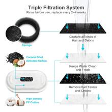 12 sets waterfonteinfilters voor huisdieren, vervangingsfilters voor roestvrijstalen waterfonteinen Filter actieve  Cat waterdispenser filterelement