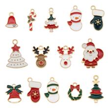 14 Chiếc Men Giáng Sinh Ông Già Noel Người Tuyết Cây Thông Hạt Mặt Dây Chuyền Trang Sức Làm Bông Tai Vòng Cổ Trang Trí Thủ Công DIY Tìm Phụ Kiện - Nhiều màu - Xem 6