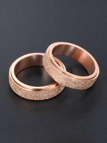 Nhẫn nữ xoay mờ - Hoa hồng vàng - Xem 6
