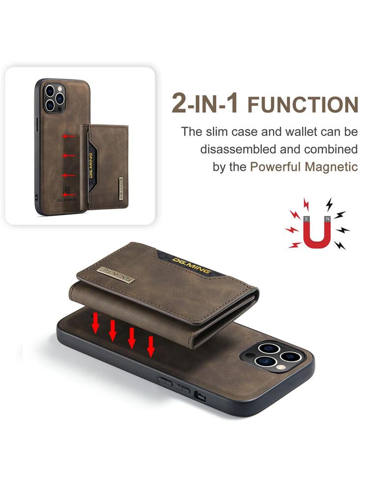 Portafoglio Portacarte Adesivo Con Cerniera Per Cellulare: Supporto Magnetico E 4 Scomparti (Pelle Sintetica)