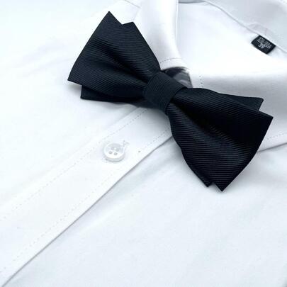 1pc Solid Pleated Bow Tie Men Groomsmen Bow Ties Groom Bow Ties Casual Men Necktie