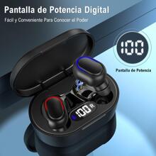 1Hour Bluetooth Headphone Wireless BT 5.3 Headphones LED Screen In-Ear - Black - View 3