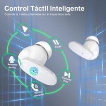 1Hour Bluetooth Headphones In Ear Wireless BT 5.3 - White - View 6