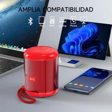 1HORA Bluetooth Inalámbrico Portátil Bocina Mini Bocina Radio FM USB BOC062 para esta Navidad - Rojo - Ver 6