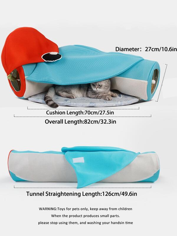1pc Color Block Cat Tunnel SHEIN UK
