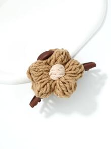 1 pieza Elegante, de moda, versátil, dulce y lindo accesorio para el cabello con flor de hilo para uso diario, Día de San Valentín, Accesorios para el cabello, Pinzas, Pinza para el cabello, Clip para el cabello