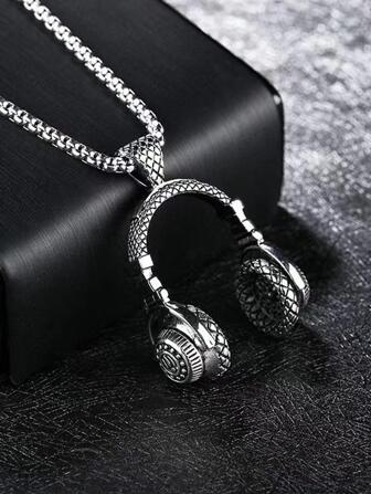 1 pièce Collier Européen Et Américain style Personnalité Hip hop punk Rétro Hip Hop Rue Danse DJ Musique Pour Homme