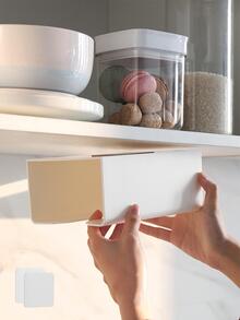 Wall-mounted Tissue Box Holder For Kitchen, Living Room, And Bathroom - White - View 3