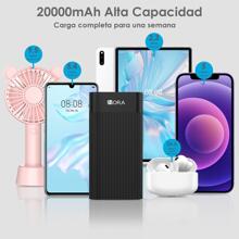 1Hour Power Bank 20000 Mah Portable Battery Power Bank LED DIGITAL Screen Universal Powerbanks - Black - View 4