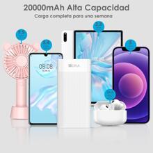 1Hour Power Bank 20000 Mah Portable Battery Power Bank LED DIGITAL Screen Universal Powerbanks - 白色 - 查看 5