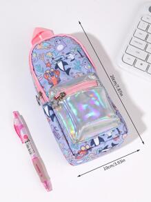 Estuche con dibujos animados océano con patrón de animal