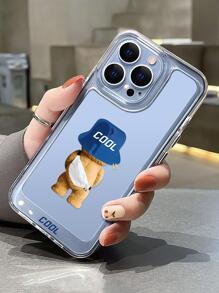 Bear Pattern Clear Phone Case - Multicolor - View 3