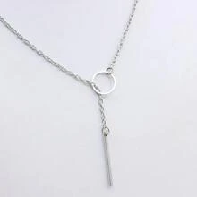 European And American Fashionable Punk Style Simple Metal Ring Short Necklace For Women - Perak - View 2