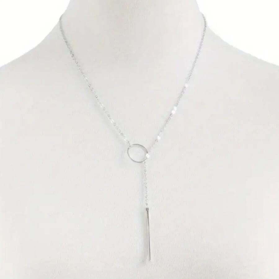 European And American Fashionable Punk Style Simple Metal Ring Short Necklace For Women - Perak - View 1