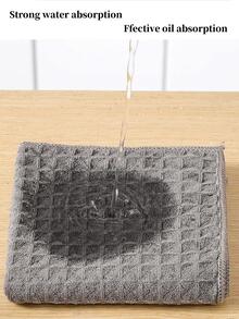 Waffle-weave Grey Cleaning Cloth - Grey - View 7