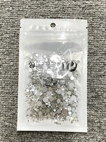 1440pcs White 0.14-0.66cm Decorative Rhinestone, Glass Artificial Crystal, For DIY Decor