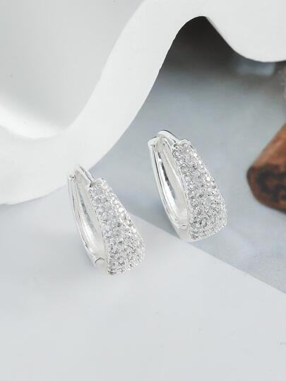 Hihho 1pair U-shaped Micro-inlay Earrings