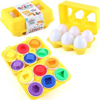 NEUSNEY Christmas Decoration Easter Eggs Shaped Color Matching Logic Pairing Game, Cognitive Development Early Educational Toy, Random Assorted Accessories, Suitable For Children 3+ Years Old, Boys & Girls,Toys For Boys,Kids Toys,Toys For Girls,Christmas Games Kids,Kids Christmas Decorations,Kids Toys Age 3