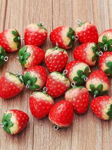 5pcs/set Creative Strawberry Design DIY Pendant For Women For DIY Jewelry Making - Red - View 3