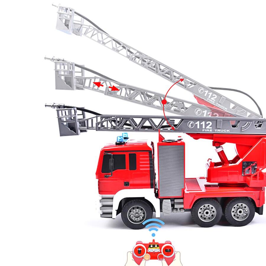 fisca RC Truck Remote Control Fire Engine Truck 9 Channel 2.4G Hobby