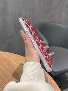 嘴唇圖案透明手機殼