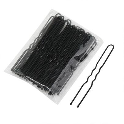 U Shaped Hair Pins Pins Bun Hair Pins, Wedding Bridal Black Hair Pins (Black-50Pcs) Casual ,Hair Styling Tools Hair Accessories,Summer,Holiday,Travel