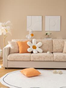 1 Cỏ Bốn Lá Dạ Nỉ Co Giãn Ghế Sofa Thích Hợp Cho Tất Cả Các Mùa - Màu be - Xem 3