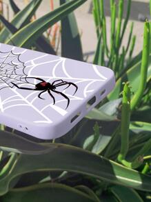 1 Stück farbig bedruckte Handyhülle mit Spinnennetz-Motiv, passend für das iPhone